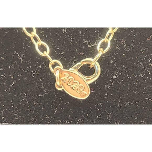 2028 Clear crystal Bead Goldtone Long Necklace - Picture 3 of 3